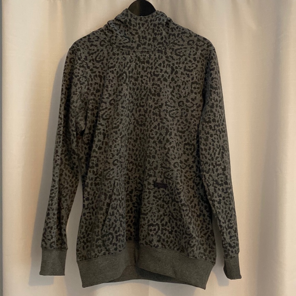 Volcom Hoodie Ski Snowboard - Gray Cheetah - Medium